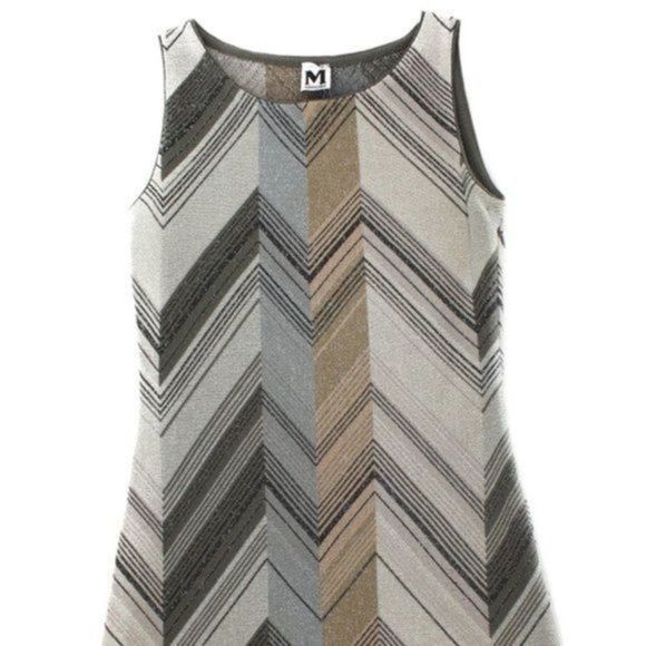 MISSONI Knit Shift Sleeveless Multi Metallic Dress Size 2 - Picture 1 of 5